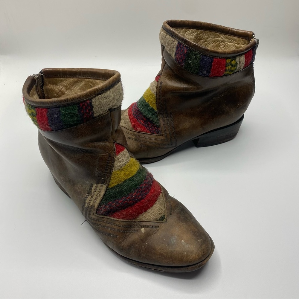 Freebird by Steven Brown Ankle Boots with Multicolor Accents
